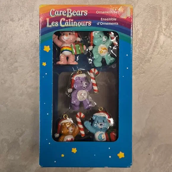 American Greetings Vintage 2006 Care Bears Christmas Ornament Set of 5 mini - Picture 3 of 6